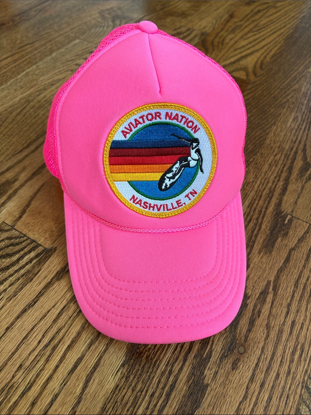 Aviator Nation neon pink Nashville trucker hat. Excellent, barely worn condition